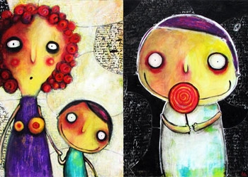 2013 - Nicolás da Rocha - El nene no me come. - Acrilico sobre lienzo y papel. 160 x 100 cm