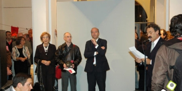 Entrega del premio a Jorge F. Soto en la IX Bienal de Salto 2011 - Foto: Federico Meneses