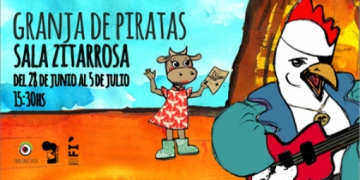 Granja de piratas Desde el sábado 28 de junio al sábado 5 de julio - 15:30 hs. Espectáculo de música y teatro para público infantil y toda la familia, que a partir de dos términos muy familiares para los mas pequeños (la granja y los piratas), desarrolla una entretenida historia con un alto contenido didáctico e interactivo.