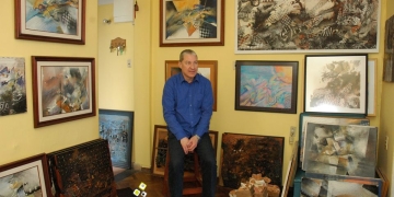 Visitando el taller del artista Claudio Tamosiunas - Setiembre 2012 © Federico Meneses