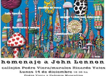 imagen - Homenaje a John Lennon en Callejón Pedro Viera. Diciembre 2009 © Federico Meneses