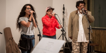 Ensayando del Megashow de la Fiesta del Siglo, con motivo de la Inauguración del Estadio de Peñarol, el próximo 27 y 28 de marzo. OVERHEAD Estudio - Marzo 2016 - Foto © Ricardo Gómez
