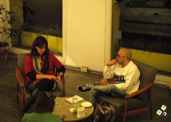 JACQUELINE LACASA CHARLA CON DANI UMPI - IKEBANAS DEL PLATA - 10 DE AGOSTO DE 2012 - Galeria SOA - Foto © Federico