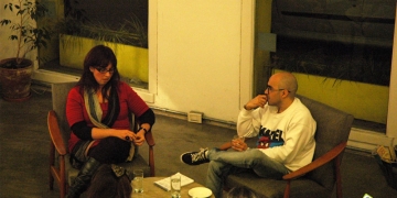 JACQUELINE LACASA CHARLA CON DANI UMPI - IKEBANAS DEL PLATA - 10 DE AGOSTO DE 2012 - Galeria SOA - Foto © Federico