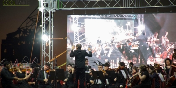 Orquesta Juvenil del Sodre en el puerto de la ciudad de Salto - Diciembre 2017 - Foto © Mayra Cánepa
