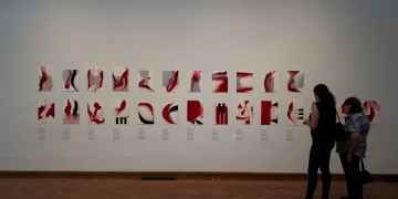 Papeles y telas - Salvatore Garau - Museo Juan Manuel Blanes - Marzo 2018 - Foto tomada de celular © Federico Meneses