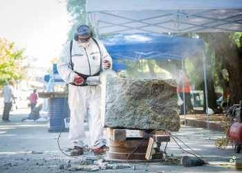 Primer Simposio internacional de esculturas. - Plaza de los Fundadores de Nueva Helvecia - Marzo 2018 - Foto © Daniela Hernandez www.cooltivarte.com --