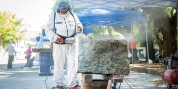 Primer Simposio internacional de esculturas. - Plaza de los Fundadores de Nueva Helvecia - Marzo 2018 - Foto © Daniela Hernandez​ www.cooltivarte.com --