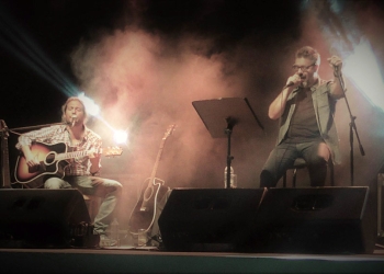Spuntone & Mendaro en Patio del Museo del Carnaval - Artistas Invitados Diego Gonzáøes y Hernán Díaz - Marzo 2018 - Foto © Claudia Rivero