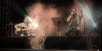 Spuntone & Mendaro en Patio del Museo del Carnaval - Artistas Invitados Diego Gonzáøes y Hernán Díaz - Marzo 2018 - Foto © Claudia Rivero​