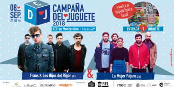 La Campaña del Juguete nació en 2013 como una acción benéfica que busca recolectar juguetes para los niños del Hospital Pereira Rossell. Al pasar los años, comenzó a recorrer escenarios no solo en Uruguay sino también en Argentina, brindándole a artistas de ambos márgenes del Río de la Plata la posibilidad de alcanzar nuevos públicos.