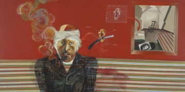 Carlos Alonso La oreja 1972 Acrílico sobre tela 112 x 189 cm Colección de Arte Amalia Lacroze de Fortabat Foto Estudio Pedro Roth