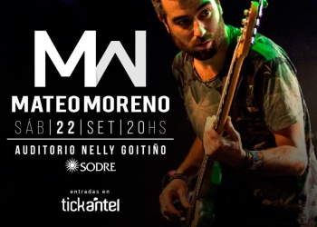Mateo Moreno regresa con un show en Montevideo el próximo sábado 22 de setiembre en la Sala Nelly Goitiño del Sodre a partir de las 20hs junto a Martín Ibarburu en batería, Pedro Alemany en guitarra, Hernan ¨Chancho¨ Peyrou en teclados y Federico Blois en percusión.
