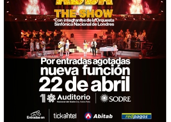 ABBA The Show “BEST ABBA SINCE ABBA” La banda tiene el reconocimiento y los derechos de ABBA. Con una primera función agotada y por éxito total se agrega otra función. Se presenta por primera vez en dos funciones el 22 y 23 de abril en Auditorio Nacional del Sodre, en el marco de su gira latinoamericana.
