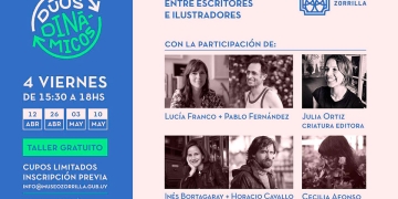 DÚOS DINÁMICOS al Museo Zorrilla. Un ciclo de 4 encuentros donde ilustradores y escritores tendrán una aproximación al área editorial. Clínicas de abordaje teórico-práctico donde se explorarán las diferentes dinámicas de trabajo, analizando cómo se realiza un proyecto desde su ideación hasta su publicación, todo de la mano de escritores, ilustradores y una editora del ámbito local.
