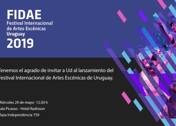 Desde el FIDAE tenemos el agrado de invitarlos al lanzamiento del Festival Internacional de Artes Escénicas de Uruguay, nos encantaría contar con su destacada presencia. Contará con la presencia de la Sra Ministra de Educación y Cultura; María Julia Muñoz, el director de Cultura; Sergio Mautone, el Coordinador general del INAE; José Miguel Onaindia, artistas del medio local e internacional. Miércoles 29 de Mayo, 12:30 h - Hotel Radisson/ Sala Piccaso.