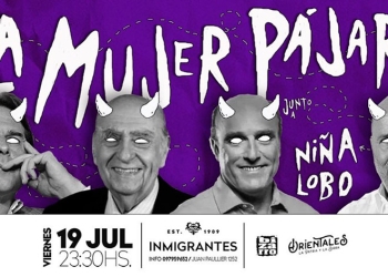 La Mujer Pájaro en Inmigrantes junto a Niña Lobo