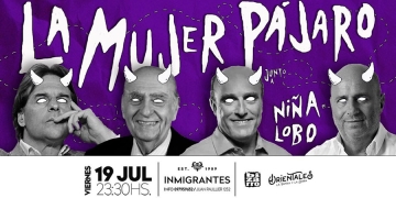 La Mujer Pájaro en Inmigrantes junto a Niña Lobo