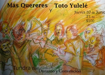 Más Quereres Desde el ritmo y hacia él, el calor de los colores que se encuentran, crudos y sutiles. Somos ocho, queremos que nuestras canciones hablen nuestra lengua: palabras y sonidos. Ernesto Díaz – congas y voz Miguel García – batería y percusión Leo Méndez – bajo Guzmán Rivero – guitarra eléctrica y voz Fernando Cortizo – guitarra acústica y voz Johannes Stenger – clarinete y voz Mauricio Sepúlveda – trombón y voz Alessandro Podestá – voz