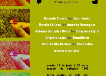 Tercera entrega del segundo año de sitio de poesía en Fundación Mario Benedetti Martes 18 de junio | 20 horas Joaquín de Salterain 1293 esq. Guaná