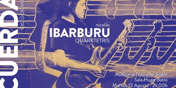 Presentando canciones de "Anfibio"; "Casa Rodante" y adelantando su próximo trabajo junto a Martín Ibarburu, Manuel Contrera y Fernando Vera canciones de su autoría que unen el candombe, el funk y el jazz. CICLO CUERDAS 2019 NICO IBARBURU - QUARKTETRIS