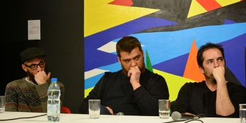 Subte Charla con artistas del 49 Premio Montevideo - Charla con Fernando Foglino, Martín Peréz y Agustín Sabella - Setiembre 2019 - Centro de exposiciones Subte - Foto © Federico Meneses www.cooltivarte.com ..