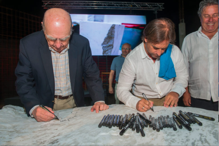 Fotografías Colocación de la piedra fundamental del Museo de Arte Latinoamericano- Fundación Atchugarry. Enero 202o- Fotos Nicolas Vidal.