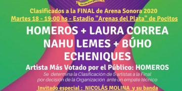 ARENA SONORA Edición 2020 - Estadio "Arenas del Plata" - Pocitos Jornada FINAL - martes 18 de febrero - 19:00 hs