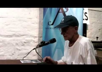 Saúl Ibargoyen en Casa de los Escritores del Uruguay.