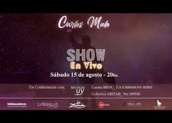 Carlos Malo Sábado 15 de agosto 20 hs Carlos Malo & La Polkeria Oficial Show en colaboración con Técnicos Uy La Zapada Session 2020