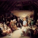 Noche de morder manzanas, por el artista irlandés Daniel Maclise, 1833. Se inspira en una fiesta de Halloween a la que asistió en Blarney, Irlanda, en 1832.