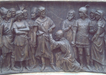 imagen portada: La vida es sueño. Relieve en bronce, detalle del monumento a Calderón en la Plaza de Santa Ana de Madrid (Obra de J. Figueras, 1878). wikipedia.org