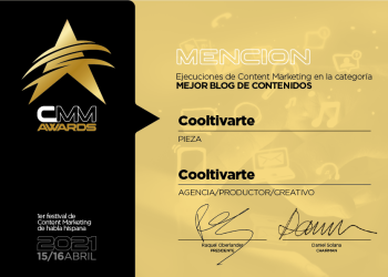 Mención Especial en la primera edición de los CMM AWARDS 2021 - cooltivarte