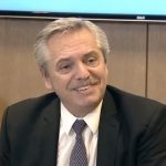 Alberto Fernández, durante la conferencia del 14 de agosto de 2019, realizada luego del llamado que tuvo con el presidente Mauricio Macri.