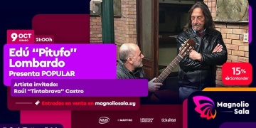 El sábado 9 de octubre voy a estar en Magnolio Sala presentando “Popular”. Nos va a estar acompañando un hermano de la vida y un referente del carnaval uruguayo como es “el flaco” Raúl Castro
