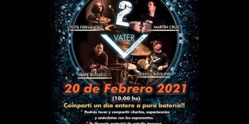 ENTREVISTAS DEL CLUB hablamos del evento educativo bateristico VATER DAY URUGUAY realizado por los artistas de la marca Mape Bossio, Tote Fernández, Julio Crisolito y Martín Cruz. El VATER DAY es un evento especial en formato Drum Camp que se realizó por primera vez en Diciembre del 2020 con cupos agotados y muy buena recepción, que repite su segunda edición el 20 de Febrero del 2021 con cupos agotados también.
