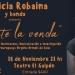 Patricia Robaina / presenta: "Quítate la venda" Teatro El Galpón 18 Nov 21h