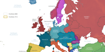 mapa-fronteras-primera-guerra-mundial-actual-europa - Fuente: El orden mundial