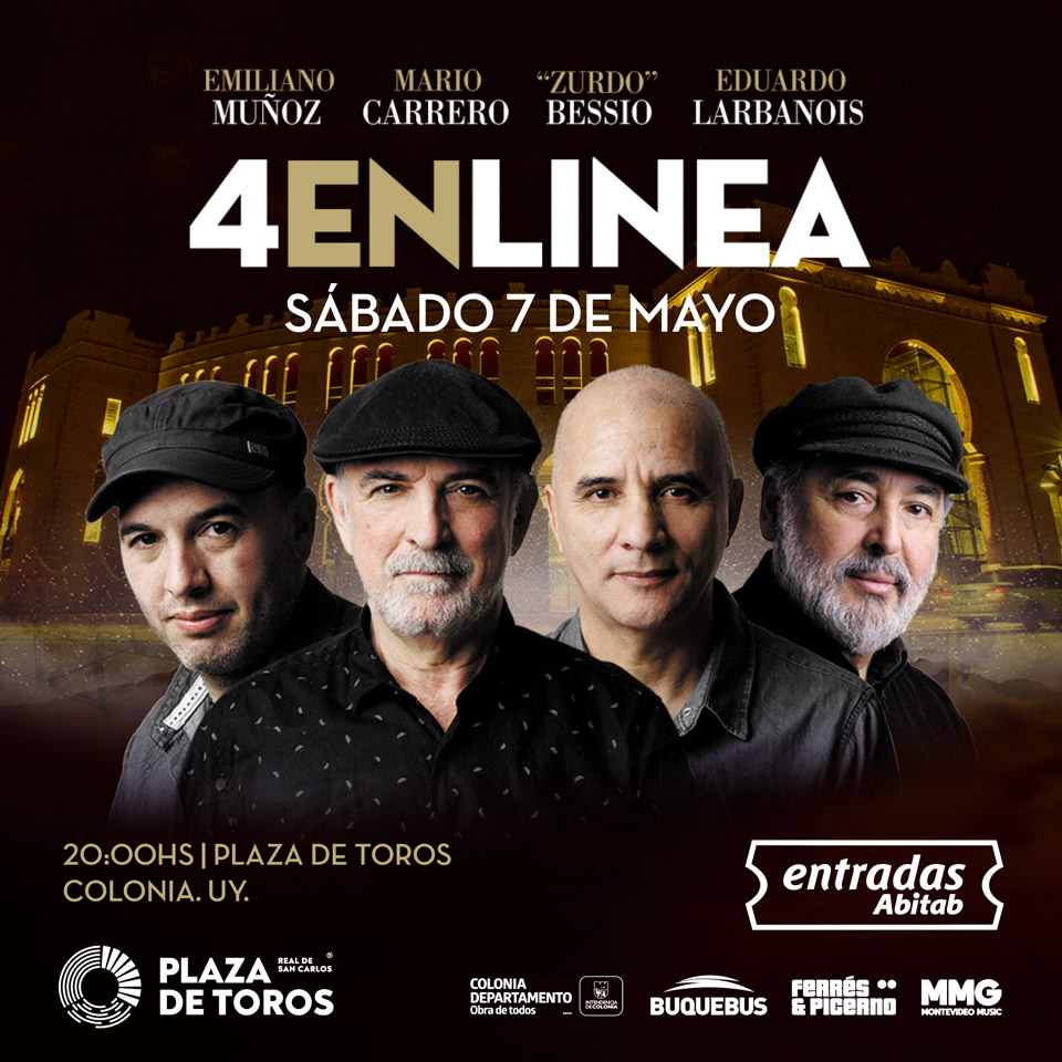 4 en Línea en Plaza de Toros, Real de San Carlos - Sábado 7 de mayo - 20:00 HS