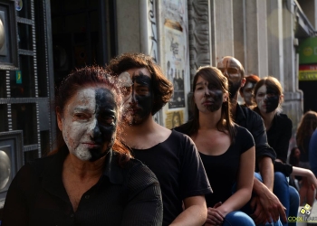 Cuerpo ArteAcción - "SERIE" - Estudiantes de Grupo Acción - Diciembre 2017 - Ciclo de Performance - Coordina: Valeria Píriz Taller Seveso / IENBA - UDELAR - Foto © Federico Meneses