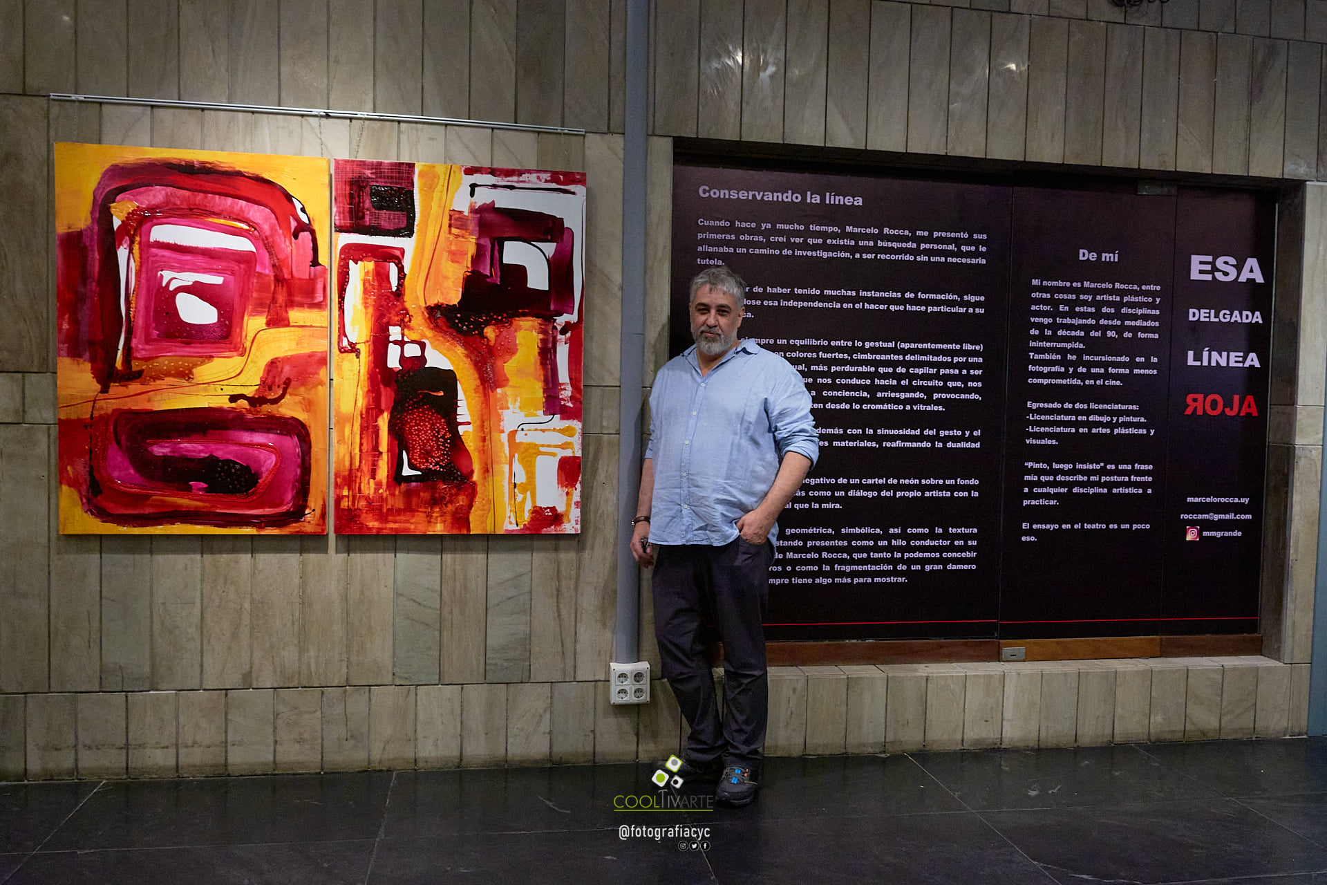 Marcelo Rocca - Hall Teatro El Notariado - Mayo 2022 - hall del Teatro del Notariado. Foto Chiazzaro Castro