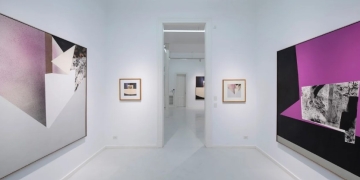 Izq. “También en el ártico”, 1971. Dcha. “Nadie nos espera”, 1971. Ambos acrílico sobre tela 180×180cm.
