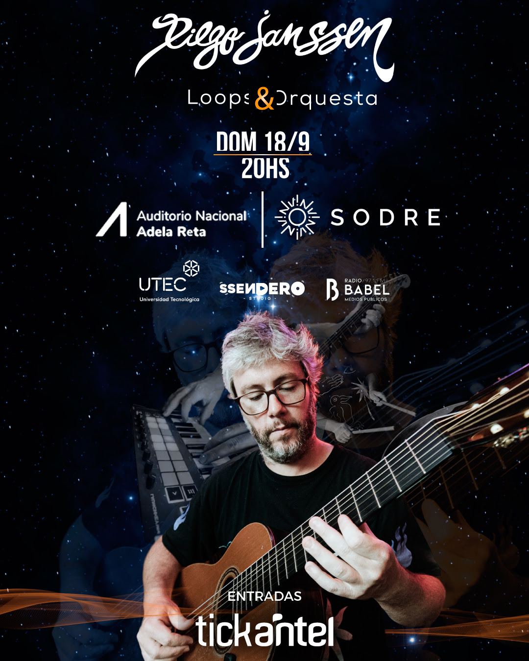 Diego Janssen Loops & Orquesta en Sala Hugo Balzo Diego Janssen Loops & Orquesta en Sala Hugo Balzo