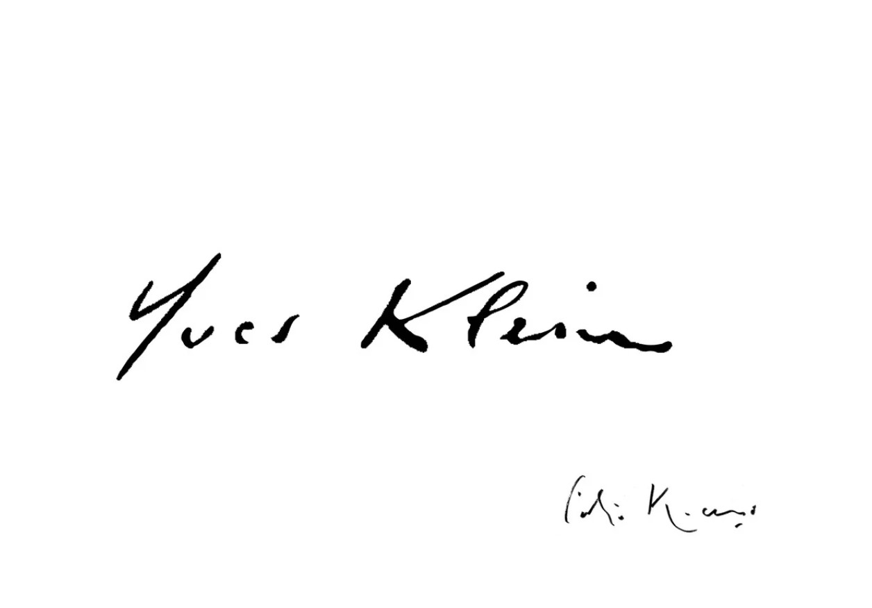 La firma de Yves Klein según Fabio Kacero La firma de Yves Klein según Fabio Kacero