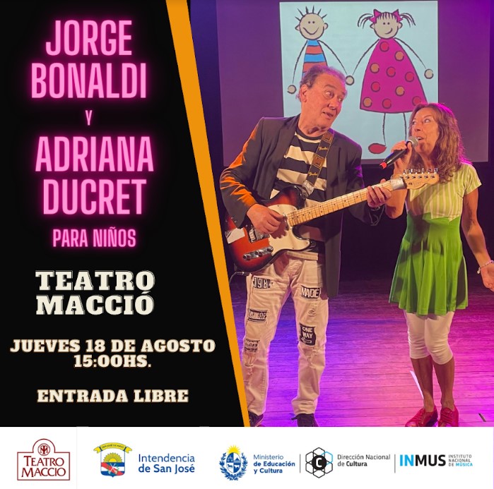 jueves 18 de agosto 2022 en&nbsp;el&nbsp;Teatro Macció a las 15 horas&nbsp;(Ciudad de San José)&nbsp;