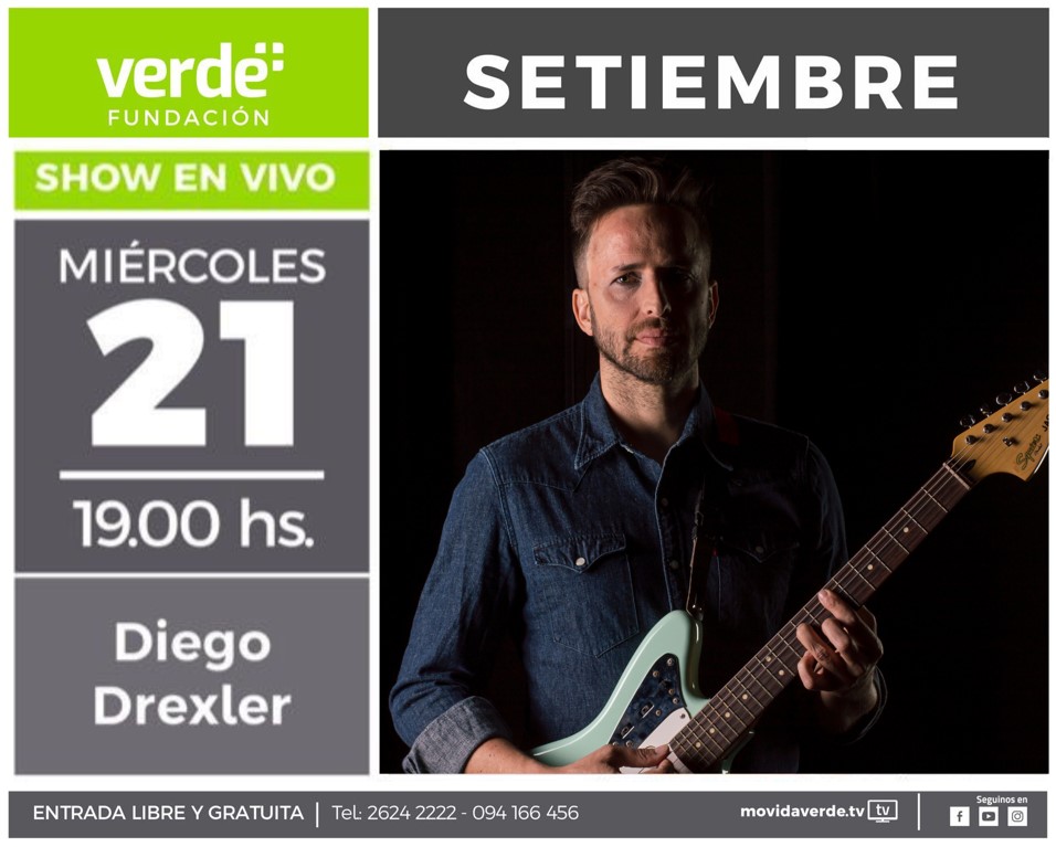 Diego Drexler se presenta con entrada libre en Fundación Verde
