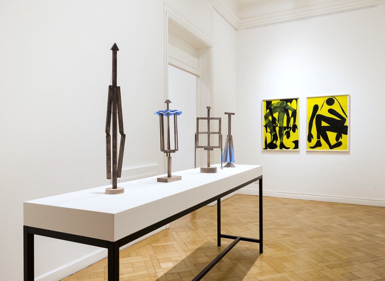 Piezas de la serie Autómatas de Valeria Maculan esculturas móviles que necesitan ser accionadas por el visitante