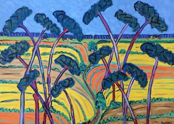 La vuelta, 2019. Acrílico sobre lienzo. 120 x 150 cm.