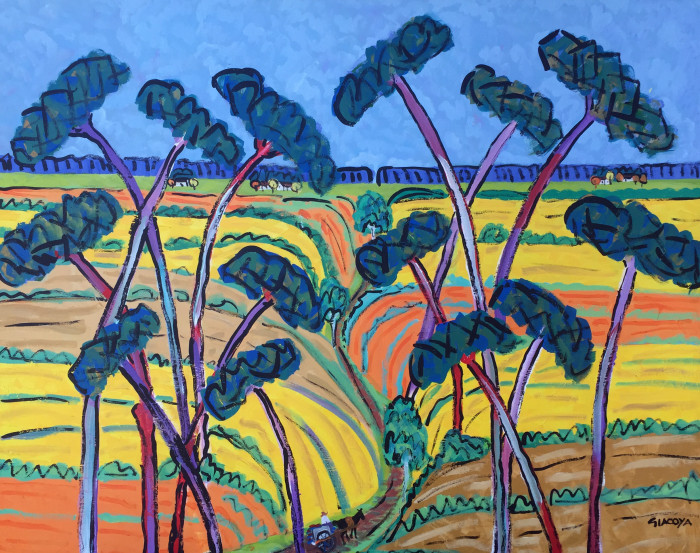 La vuelta, 2019. Acrílico sobre lienzo. 120 x 150 cm. La vuelta, 2019. Acrílico sobre lienzo. 120 x 150 cm.