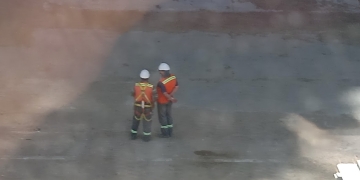 Obreros de la construcción - foto Federico Meneses